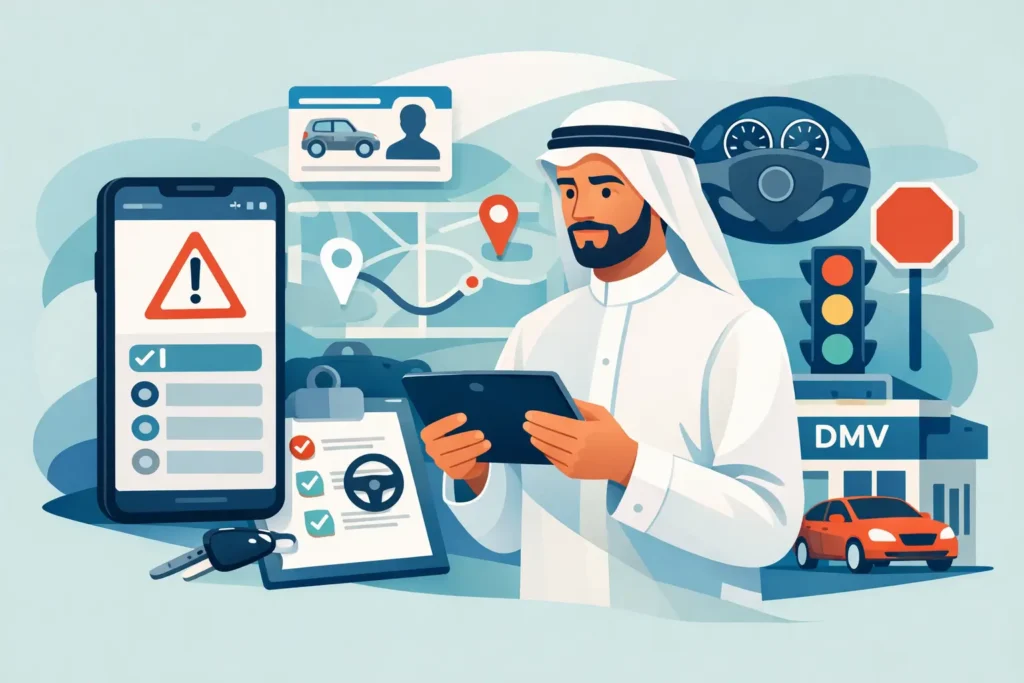 أفضل تطبيق اسئلة DMV بالعربي للاستعداد