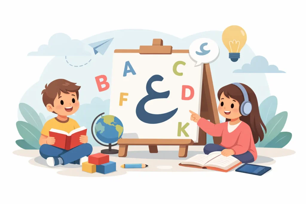 تعلم العربية للاطفال بالحروف الانجليزية بسهولة