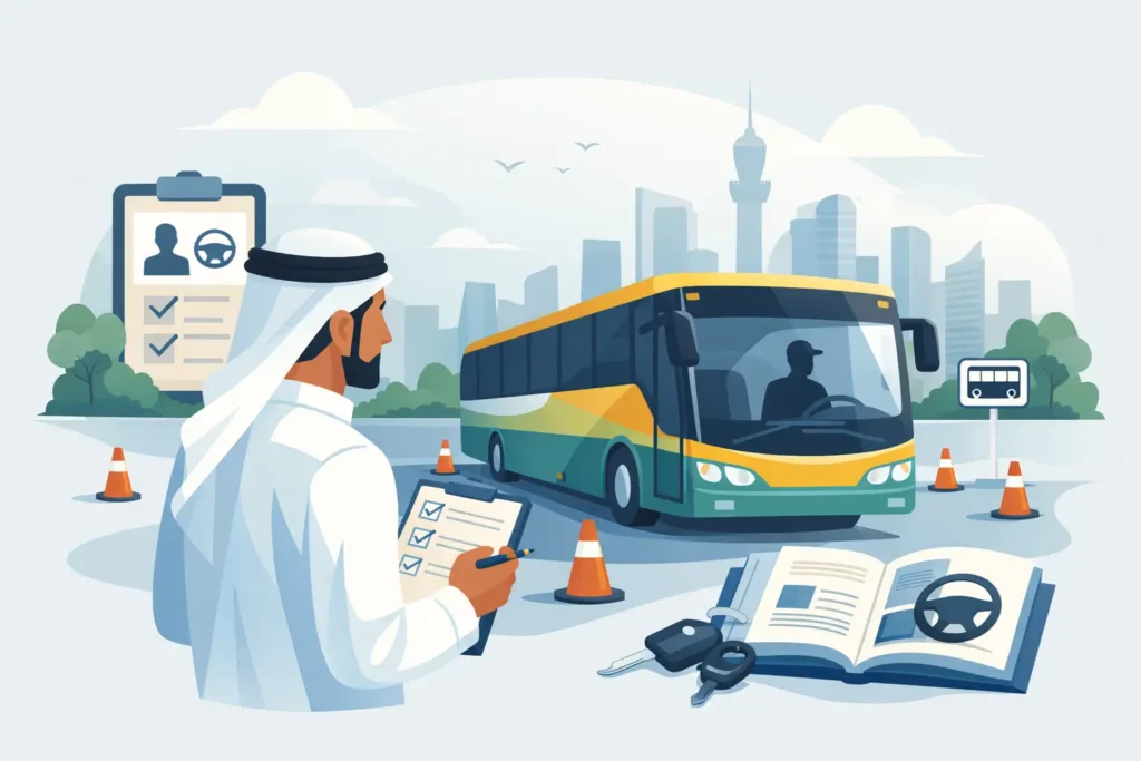 كيف تنجح في اختبار باص المدينة CDL بالعربي