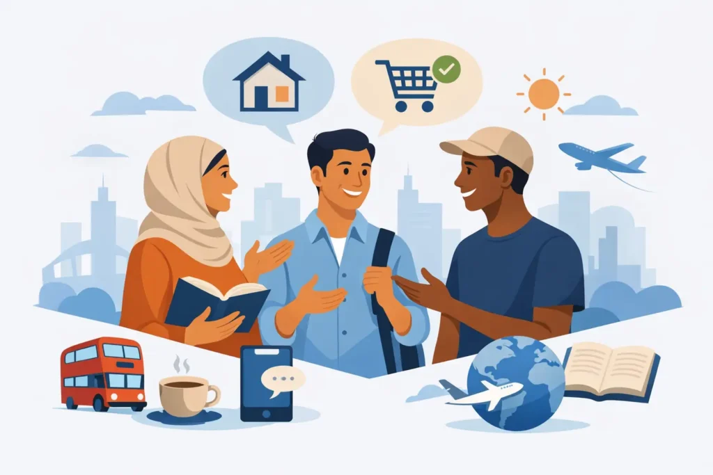 everyday English for immigrants في الحياة اليومية