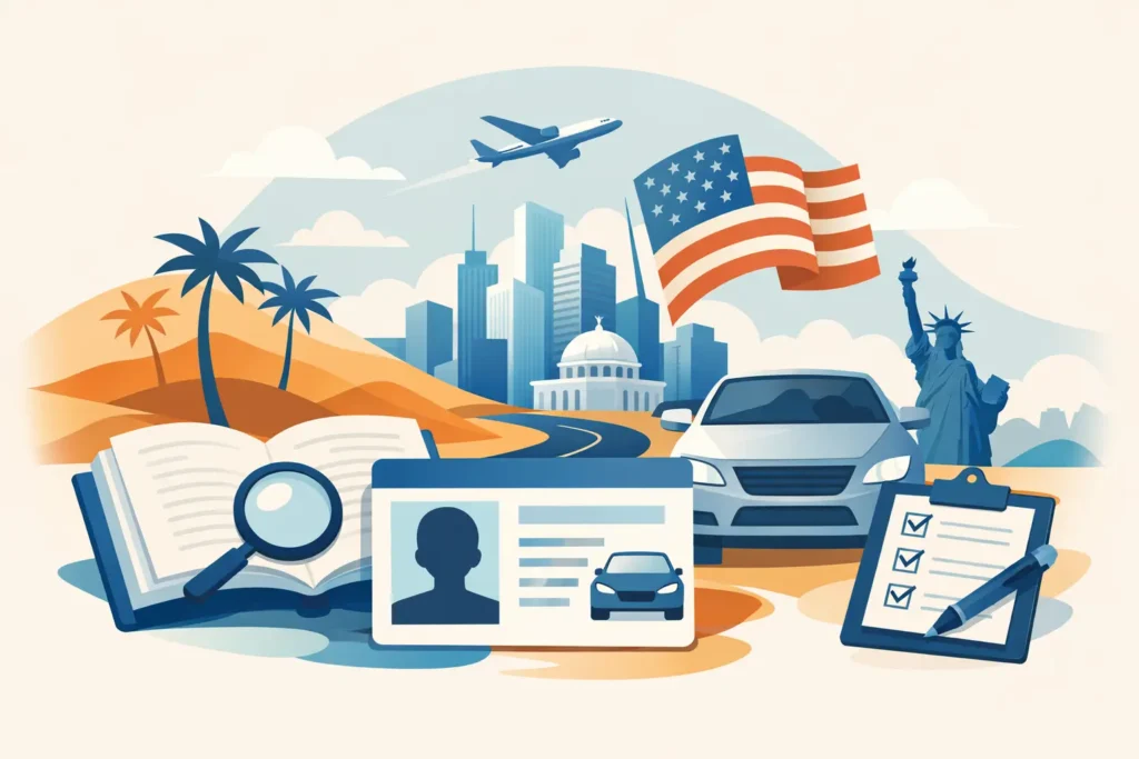 افضل كتب DMV للمهاجرين العرب في أمريكا