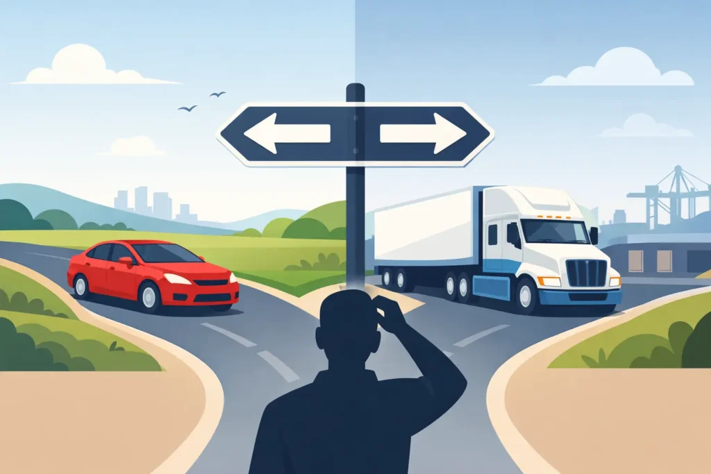 رخصة عادية أم CDL؟ اختر الصح من البداية