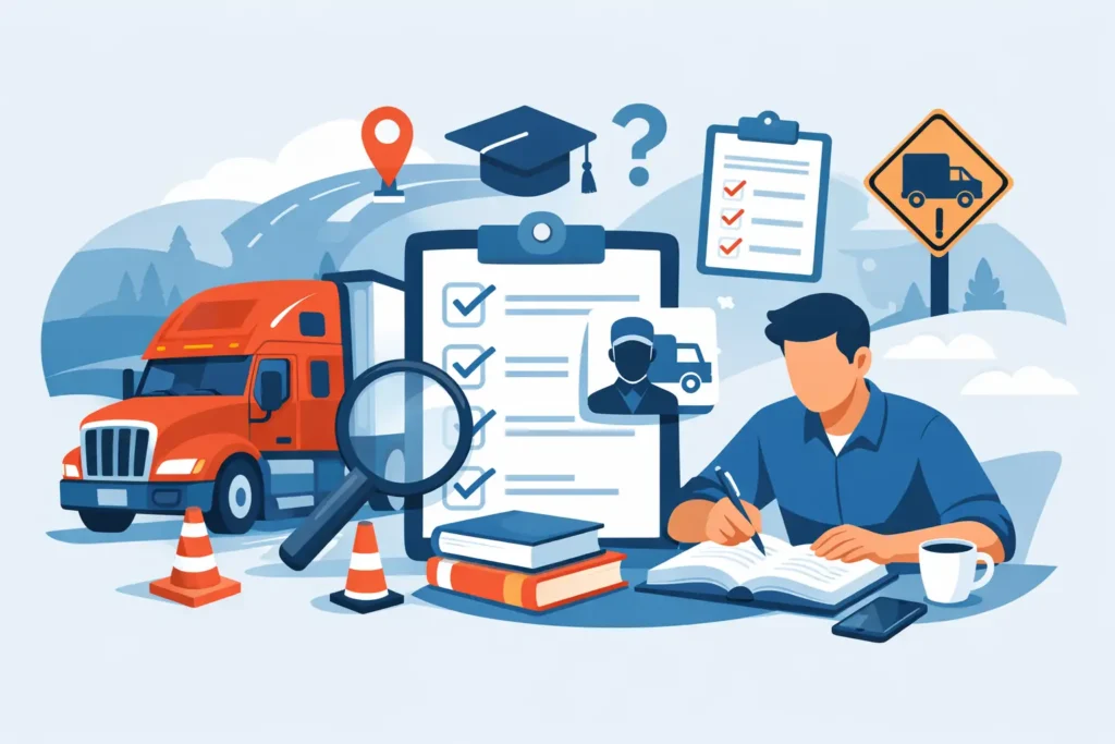 هل توجد مواد cdl بالعربي؟ وكيف تستعد للاختبار