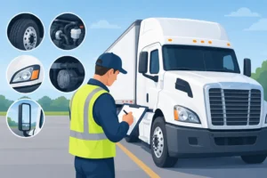 دليل فحص المركبة التجاري لاجتياز اختبار CDL