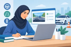 طريقة تدريب اختبار القيادة بالعربية للنجاح من أول مرة